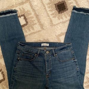 Blue Jeans with Frayed Hem